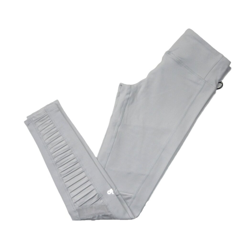 NWT Alo Yoga Moto Legging in Mist Gray Glossy Stretch Workout S $110 - Picture 6 of 6